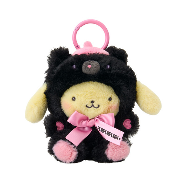 布丁狗造型玩偶吊飾(純黑小動物)
