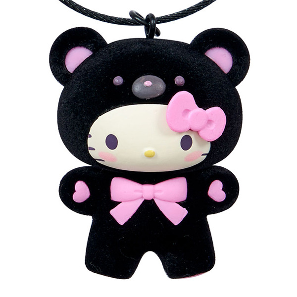 HELLO KITTY立體公仔造型鑰匙圈/掛飾(純黑小動物)