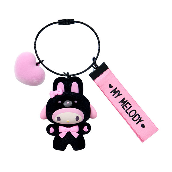 美樂蒂立體公仔造型鑰匙圈/掛飾(純黑小動物)