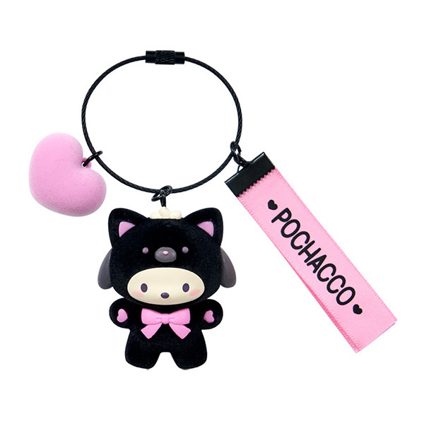 帕恰狗立體公仔造型鑰匙圈/掛飾(純黑小動物)