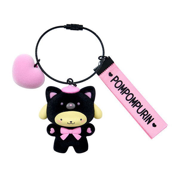 布丁狗立體公仔造型鑰匙圈/掛飾(純黑小動物)