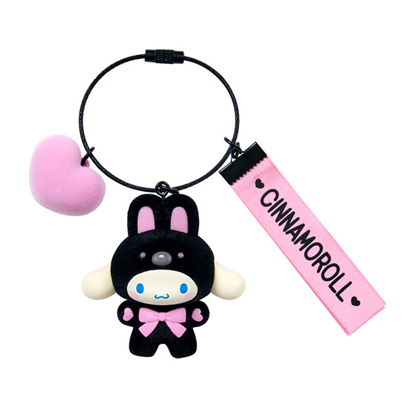 大耳狗立體公仔造型鑰匙圈/掛飾(純黑小動物)