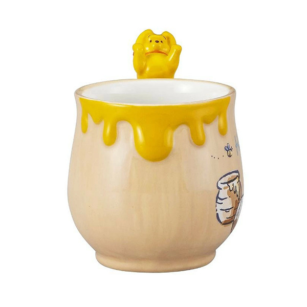 小熊維尼陶瓷杯緣馬克杯(蜂蜜罐)