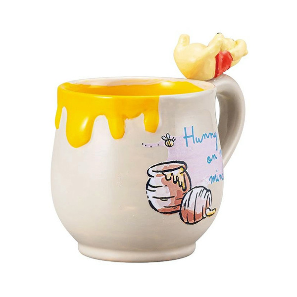 小熊維尼陶瓷杯緣馬克杯(蜂蜜罐)