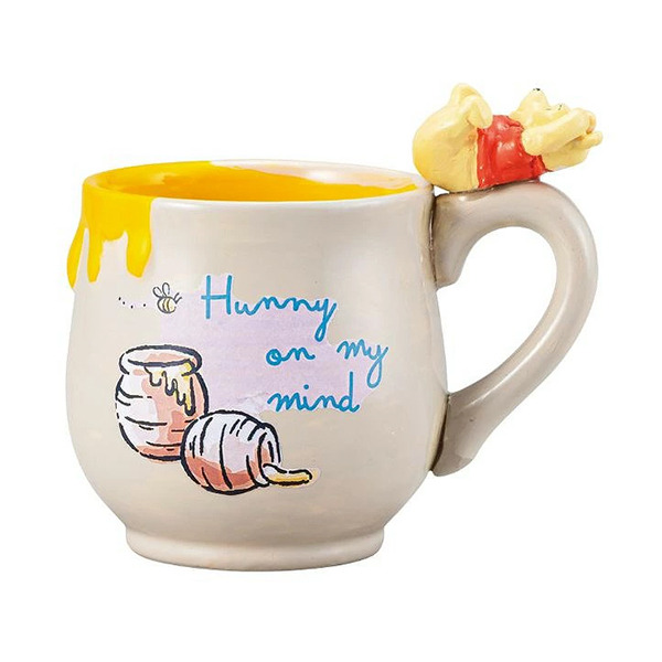 小熊維尼陶瓷杯緣馬克杯(蜂蜜罐)