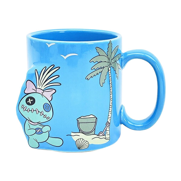 史迪奇&醜ㄚ頭立體浮雕馬克對杯組