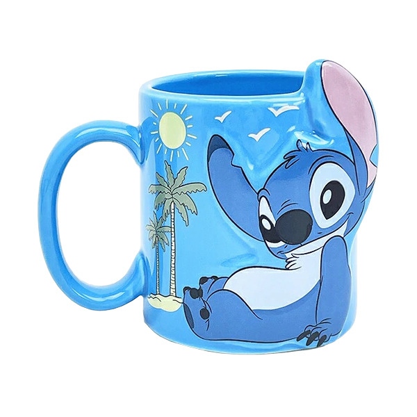 史迪奇&醜ㄚ頭立體浮雕馬克對杯組