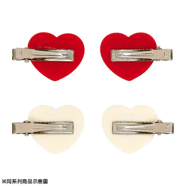大耳狗愛心造型迷你髮夾/瀏海固定髮夾組-一組4個入