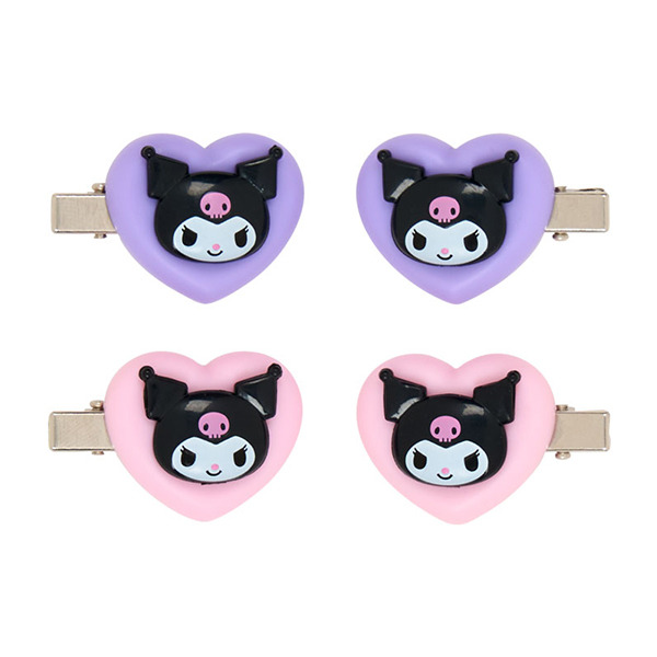 酷洛米愛心造型迷你髮夾/瀏海固定髮夾組-一組4個入