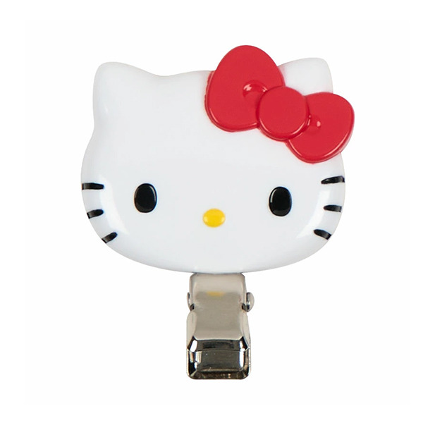 HELLO KITTY大臉造型髮夾/瀏海固定髮夾組-一組2個入(mini-紅)