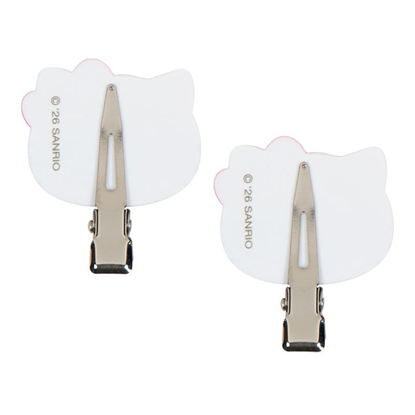 HELLO KITTY大臉造型髮夾/瀏海固定髮夾組-一組2個入(mini-紅)