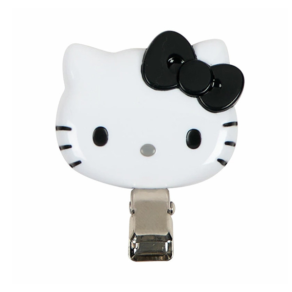 HELLO KITTY大臉造型髮夾/瀏海固定髮夾組-一組2個入(mini-黑)