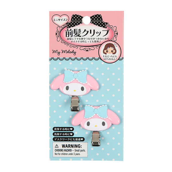 美樂蒂大臉造型髮夾/瀏海固定髮夾組-一組2個入(mini)