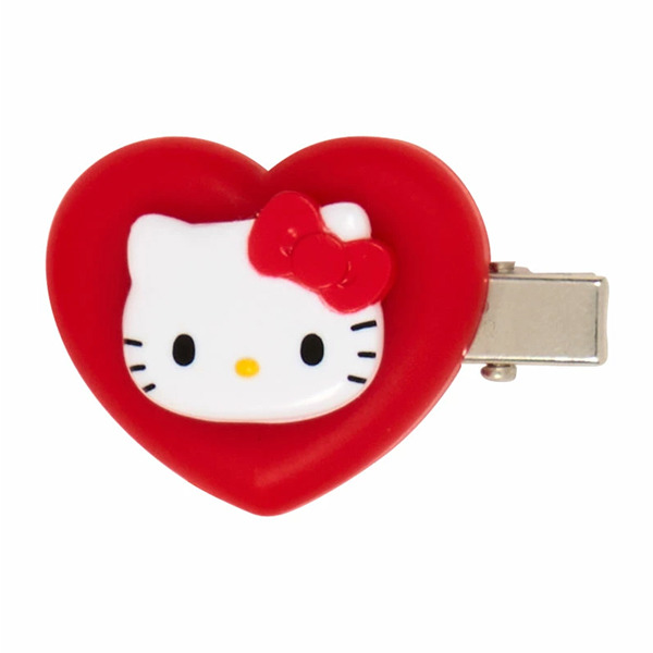 HELLO KITTY愛心造型迷你髮夾/瀏海固定髮夾組-一組4個入