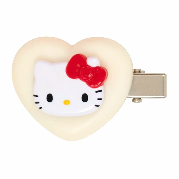 HELLO KITTY愛心造型迷你髮夾/瀏海固定髮夾組-一組4個入