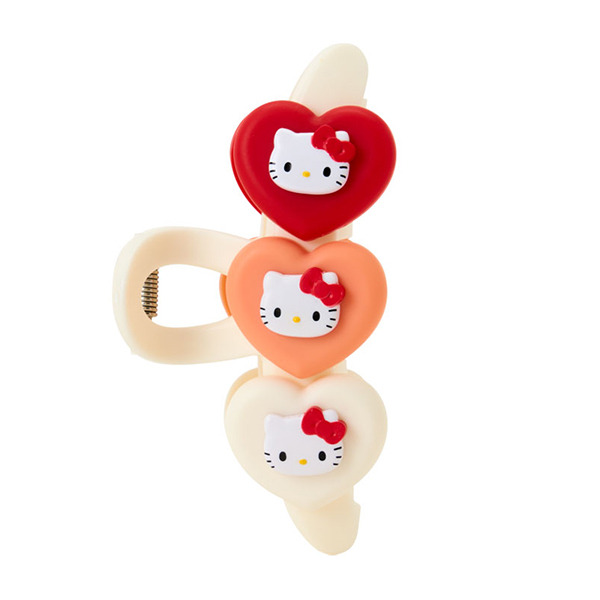 HELLO KITTY鯊魚夾/大髮夾(串串愛心)