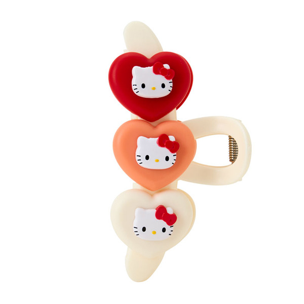 HELLO KITTY鯊魚夾/大髮夾(串串愛心)