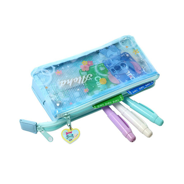 史迪奇扁平雙層筆袋(夢幻泡泡)