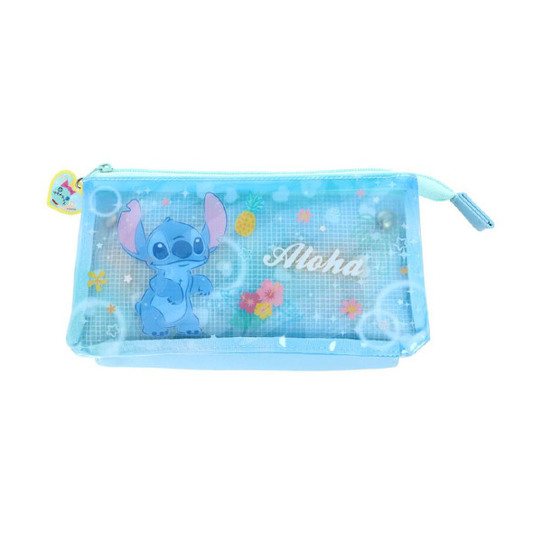 史迪奇扁平雙層筆袋(夢幻泡泡)