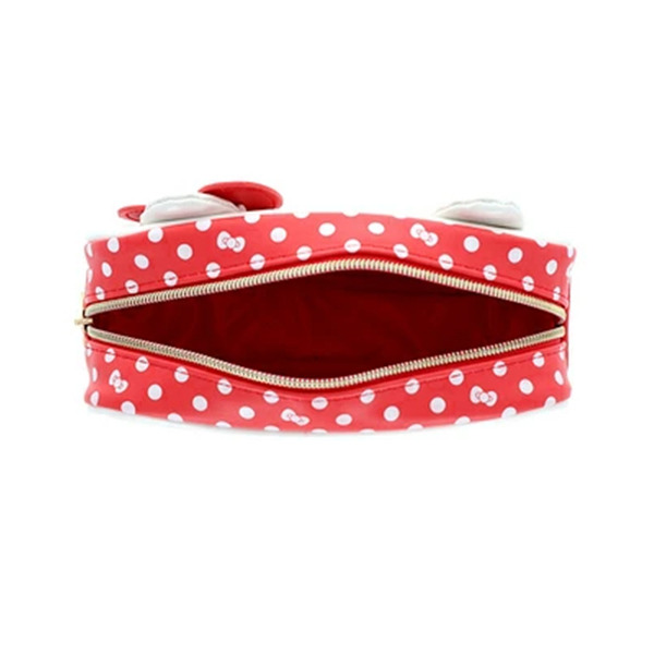 HELLO KITTY大臉造型筆袋(紅色蝴蝶結)