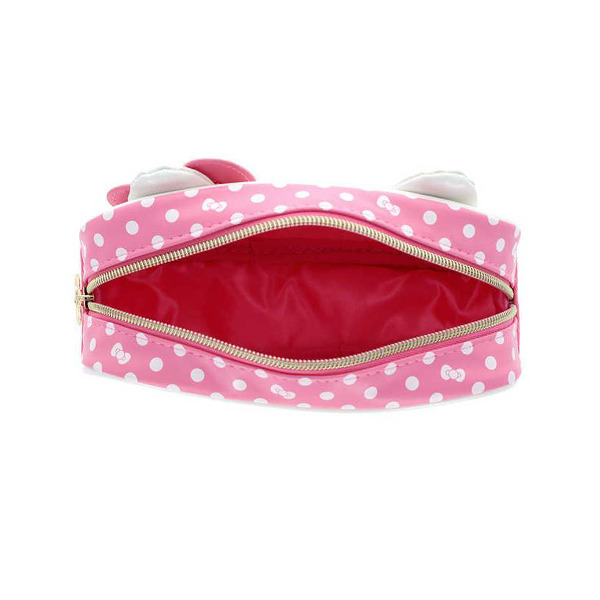 HELLO KITTY大臉造型筆袋(粉色蝴蝶結)