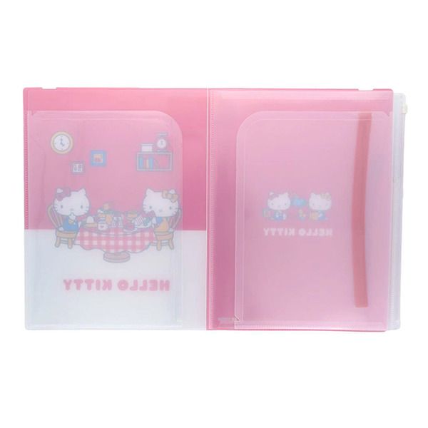 HELLO KITTYA4 5層檔案資料夾附夾鍊袋(早餐時光)