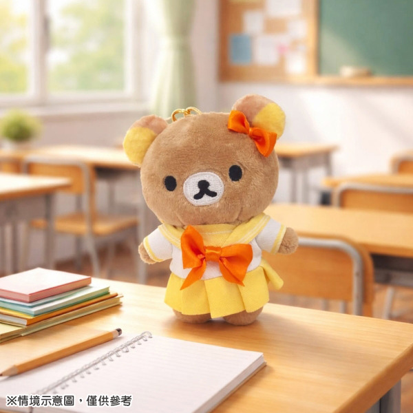 拉拉熊造型玩偶吊飾盲盒-高校水手服(共4種款式，隨機出貨*1)