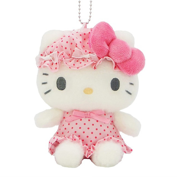 HELLO KITTY造型玩偶吊鍊(緞帶睡帽)