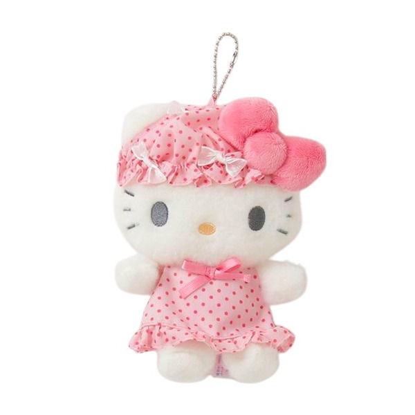 HELLO KITTY造型玩偶吊鍊(緞帶睡帽)