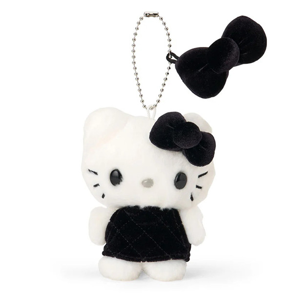 HELLO KITTY造型迷你玩偶吊鍊-黑(迷你絎縫菱格Ⅱ)