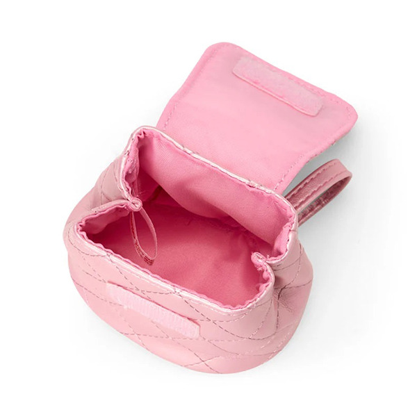 HELLO KITTY小背包造型零錢包附扣環-粉小花(迷你絎縫菱格Ⅱ)