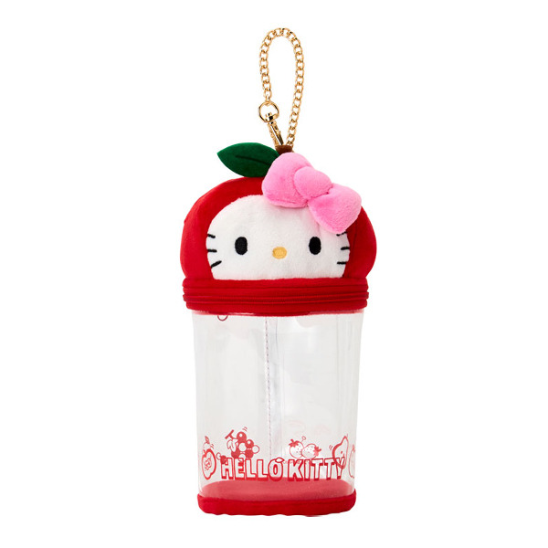 HELLO KITTY造型透明收納包/娃包附鍊(水果維他命)