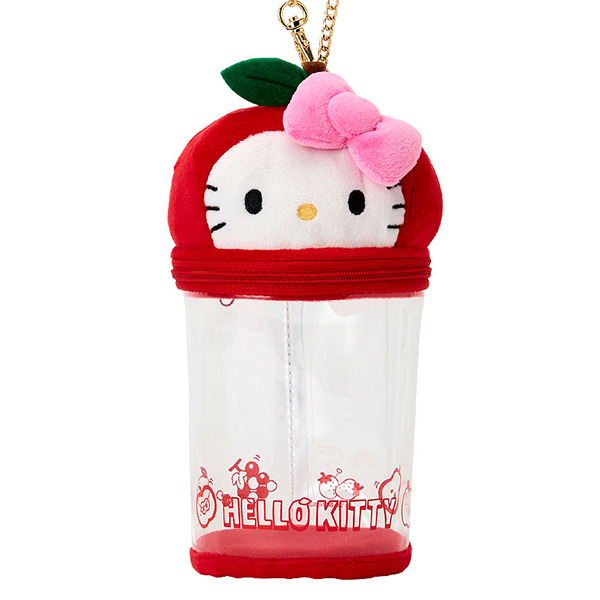 HELLO KITTY造型透明收納包/娃包附鍊(水果維他命)