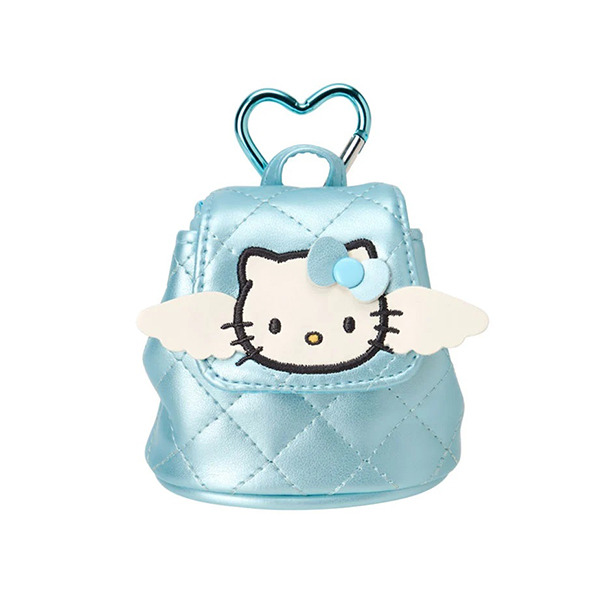 HELLO KITTY小背包造型零錢包附扣環-藍天使(迷你絎縫菱格Ⅱ)