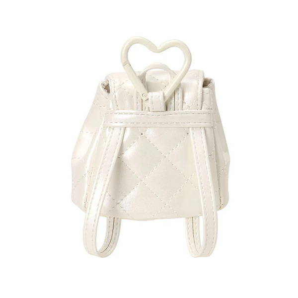 HELLO KITTY小背包造型零錢包附扣環-白(迷你絎縫菱格Ⅱ)