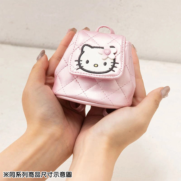 HELLO KITTY小背包造型零錢包附扣環-白(迷你絎縫菱格Ⅱ)