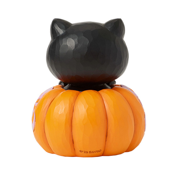 HELLO KITTY黑貓裝扮南瓜塑像-Hello Kitty Black Cat Pumpkin