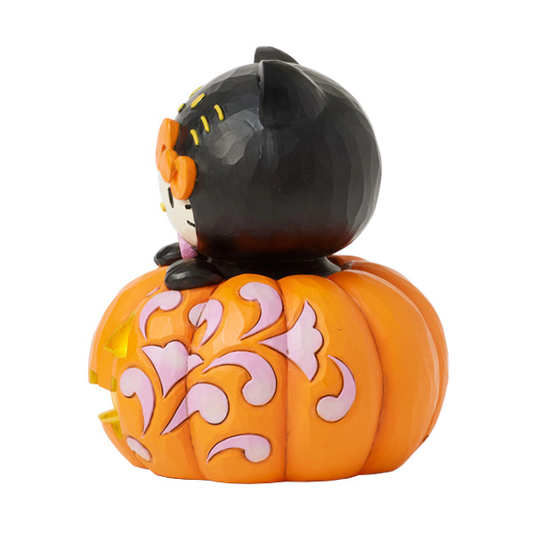 HELLO KITTY黑貓裝扮南瓜塑像-Hello Kitty Black Cat Pumpkin