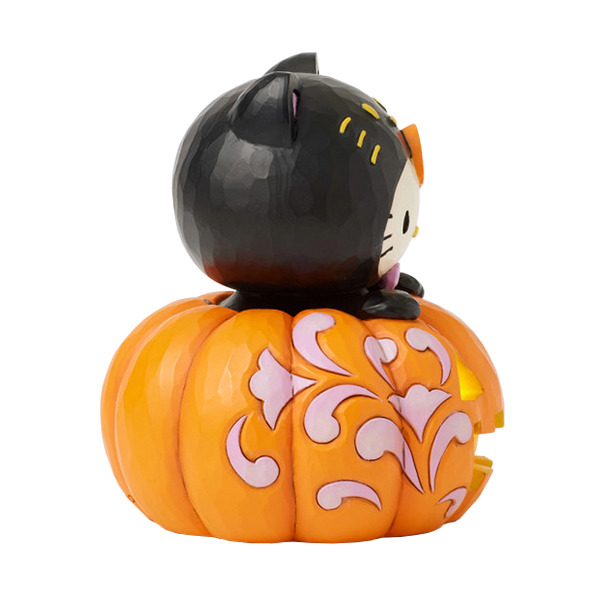 HELLO KITTY黑貓裝扮南瓜塑像-Hello Kitty Black Cat Pumpkin