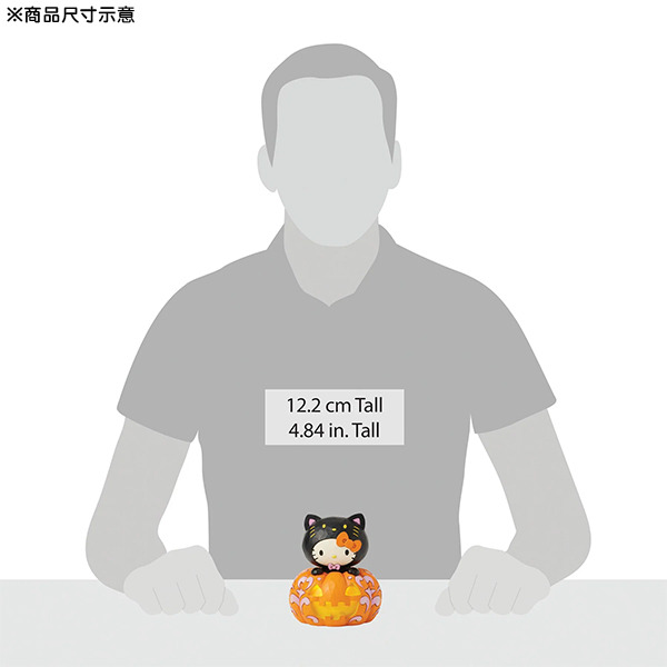 HELLO KITTY黑貓裝扮南瓜塑像-Hello Kitty Black Cat Pumpkin