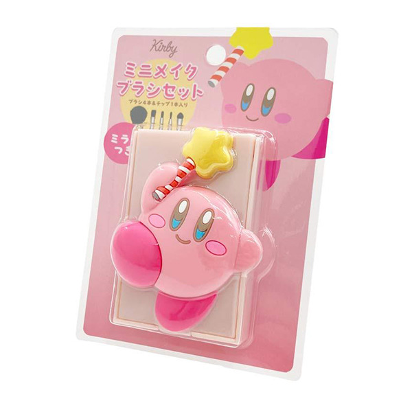 星之卡比迷你化妝刷具5件組附鏡(3D卡比)
