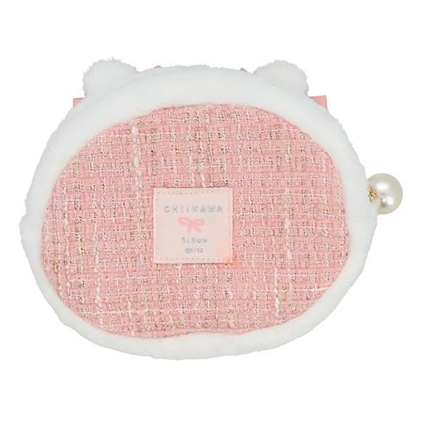 吉伊卡哇大臉造型絨毛收納包(緞帶蝴蝶結)