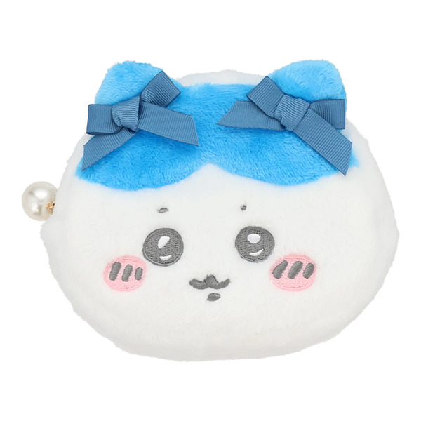 小八貓大臉造型絨毛收納包(緞帶蝴蝶結)