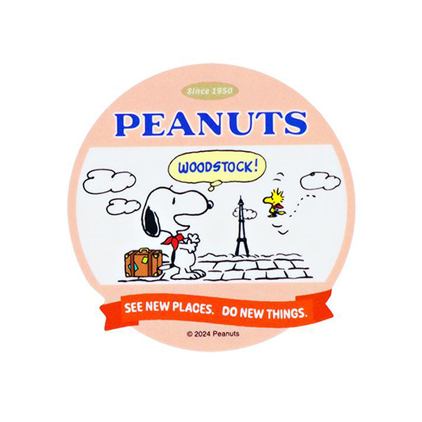 SNOOPY日製塑膠裝飾貼紙(一路順風-重逢)