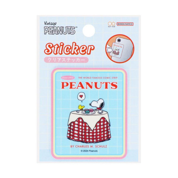 SNOOPY日製塑膠裝飾貼紙(一路順風-咖啡廳)