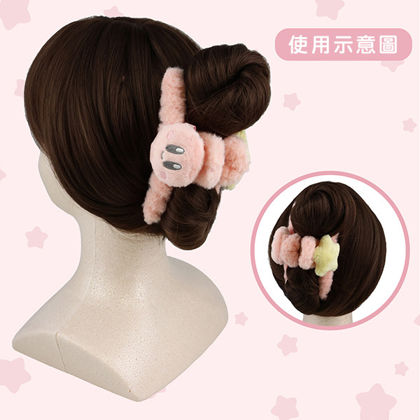 星之卡比毛毛鯊魚夾/大髮夾(大臉星星)