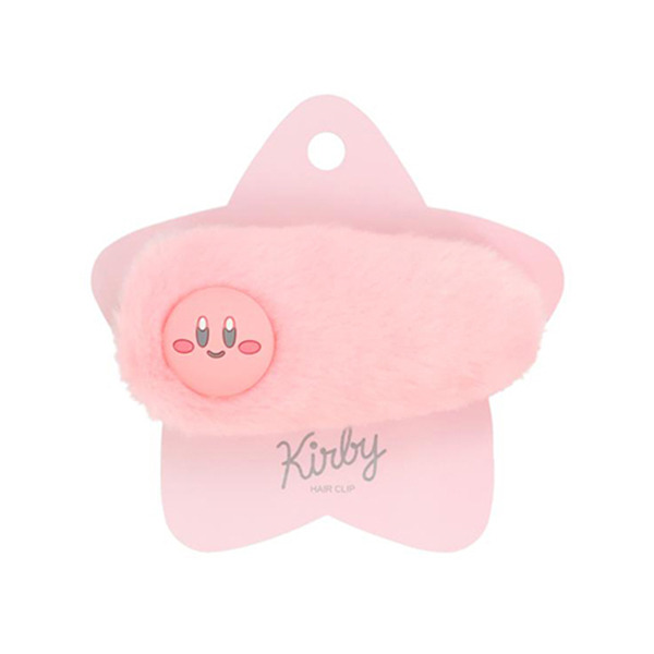 星之卡比絨毛髮夾(粉嫩大臉)