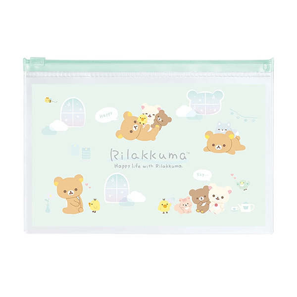 拉拉熊PVC扁平夾鍊袋組-一組2個入(日常)