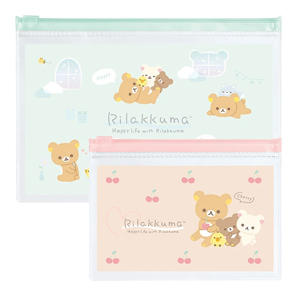 拉拉熊PVC扁平夾鍊袋組-一組2個入(日常)