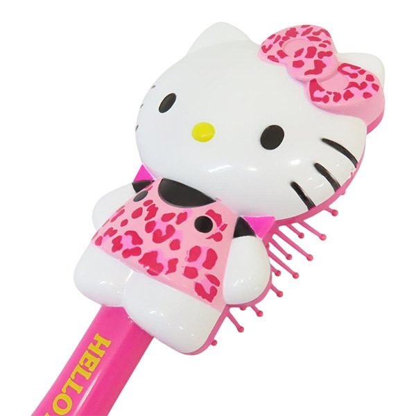 HELLO KITTY造型髮梳(粉豹紋)